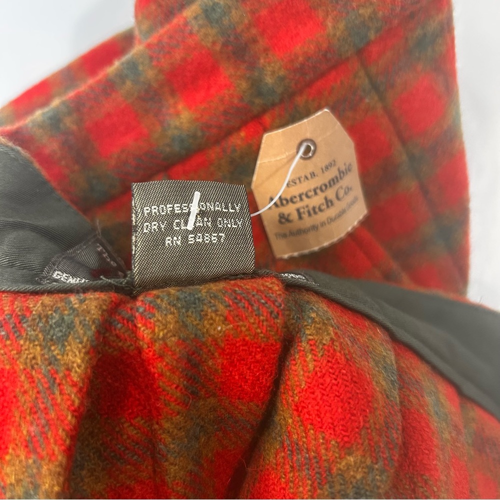 Abercrombie & Fitch vintage Y2k Plaid Schoolgirl Academia Mini Skirt NEW sz M/6 - Picture 3 of 14